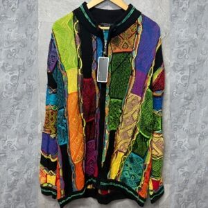 NEW Coogi Sweater Zip UP HOODIE  Vintage NWT SIZE 3X Men's